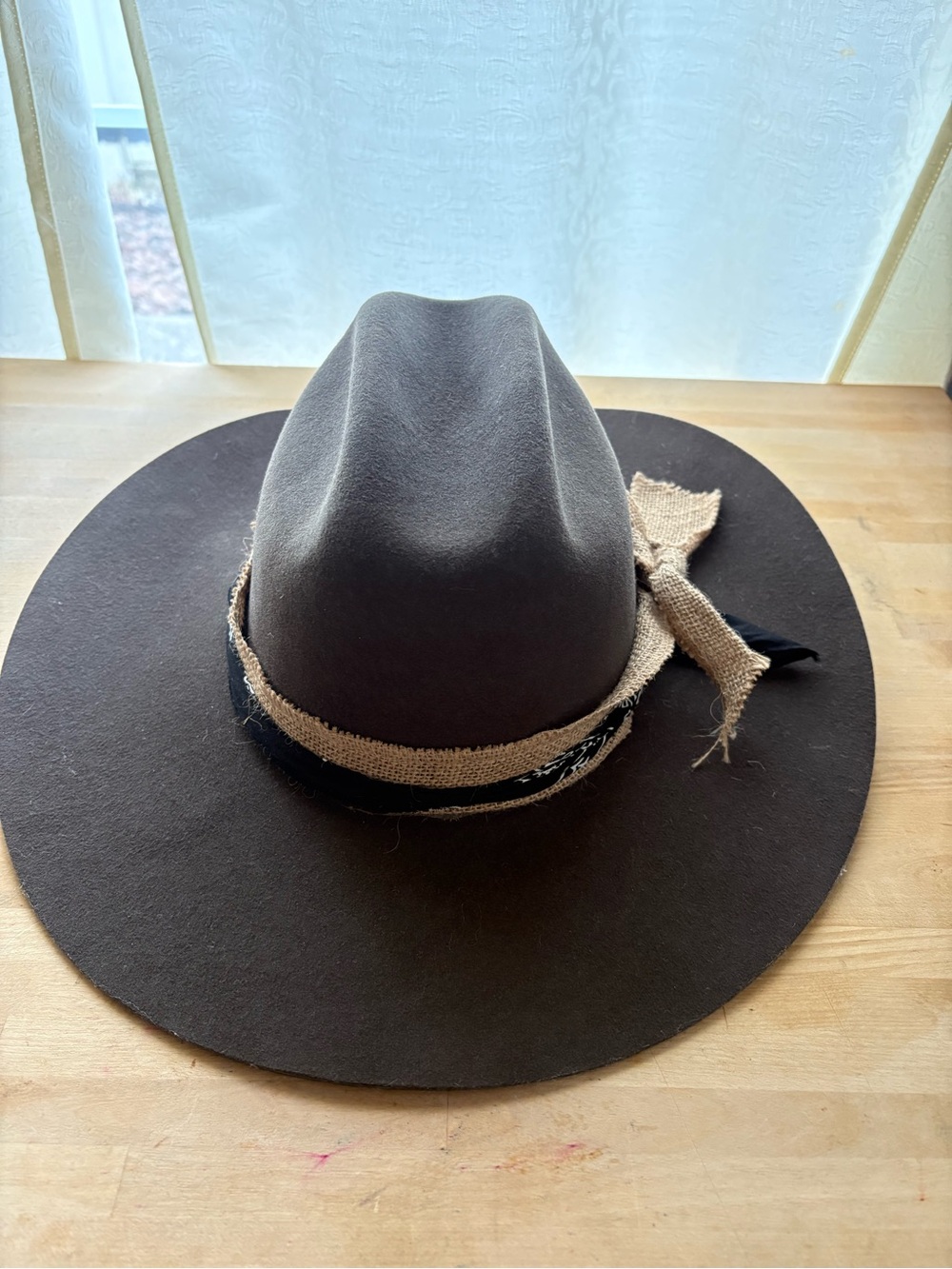 Master Hatters of Texas "Bandit" Brown Felt Western Cowboy Hat 7 1/2 Distressed